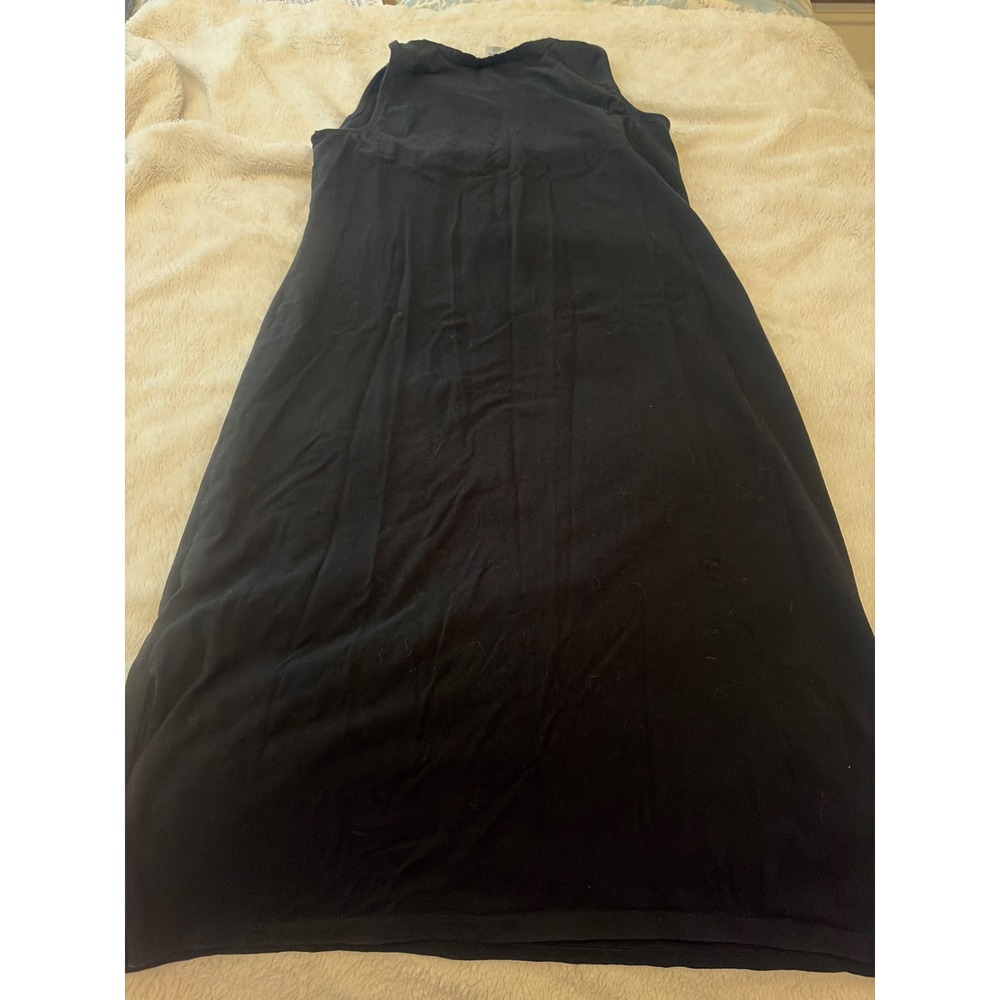 DKNY Mens Black Cotton Sleeveless Tank Dress Graphic Logo Streetwear Large